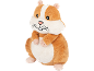 Hamster en peluche marron et blanc