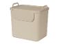 Boîte de rangement beige avec poignées