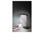 Lampe de bureau LED noire au design moderne.