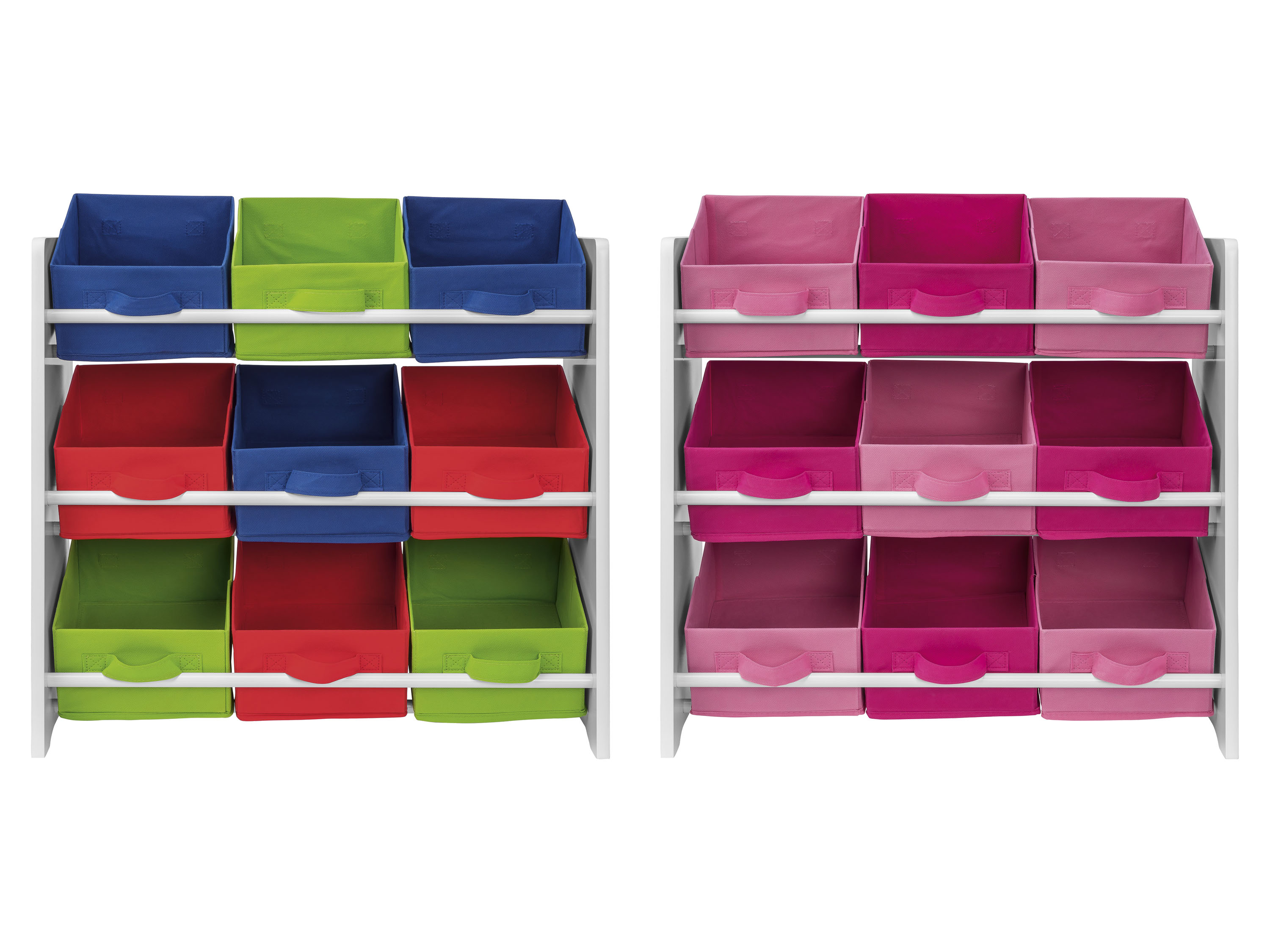 LIVARNO home Meuble de rangement pour enfants, avec 9 boîtes textiles