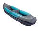 Un kayak gonflable Grivit, bleu et gris