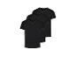 Trois t-shirts noirs basiques.