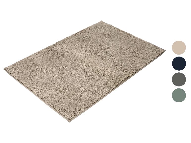 Tapis de bain beige avec palette de couleurs
