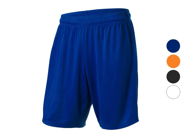Shorts de sport bleus en plusieurs couleurs.