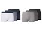 Lot de six boxers pour hommes en blanc, gris et noir.