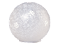 Abat-jour globe en verre dépoli blanc avec motifs de flocons de neige