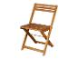 Une chaise pliante en bois.