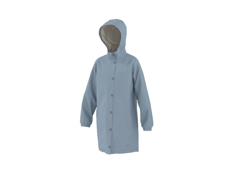 Imperméable bleu clair avec capuche et boutons