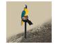 Lampe solaire perroquet dans un jardin