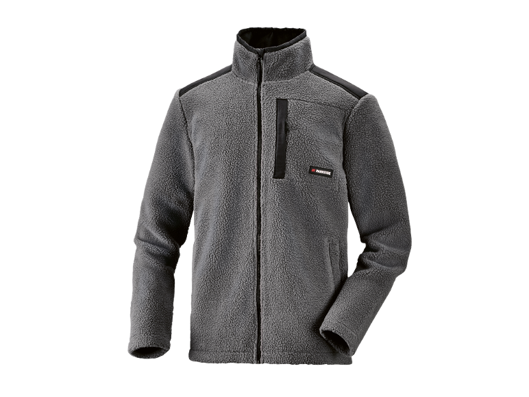 Veste polaire grise pour homme avec fermeture éclair intégrale