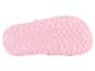 Semelles de tongs roses avec motif en zigzag.