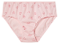 Culottes roses à motifs cœurs.