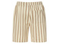 Short beige à rayures verticales