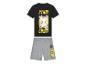 Pyjama Pokémon : t-shirt noir et short gris avec Pikachu.
