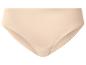 Culotte femme beige avec taille élastique et coutures plates.