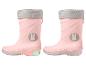 Bottes roses pour enfants avec lumières LED.