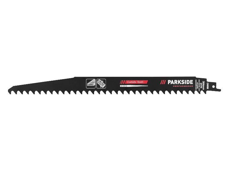 Lame de scie sabre noire Parkside Performance avec dents en carbure pour le bois