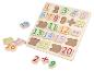 Jeu de puzzle en bois avec nombres de 1 à 20 : apprentissage ludique des mathématiques.