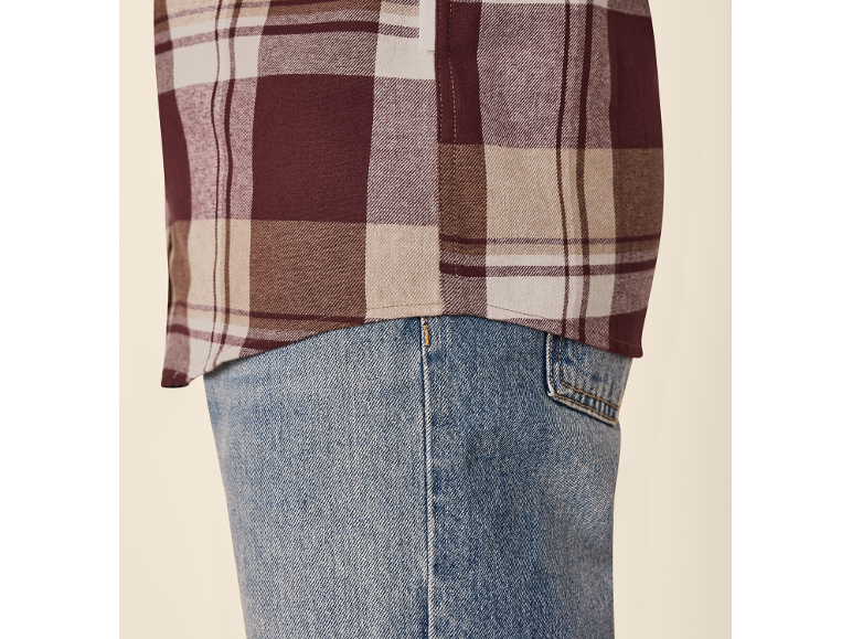 Chemise à carreaux pour homme et jean
