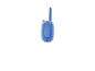 Un talkie-walkie bleu avec une antenne.
