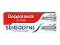Double pack de dentifrice, 2x75ml, avec le texte «Sanftweiß».