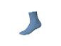 Chaussette côtelée bleue sur fond blanc