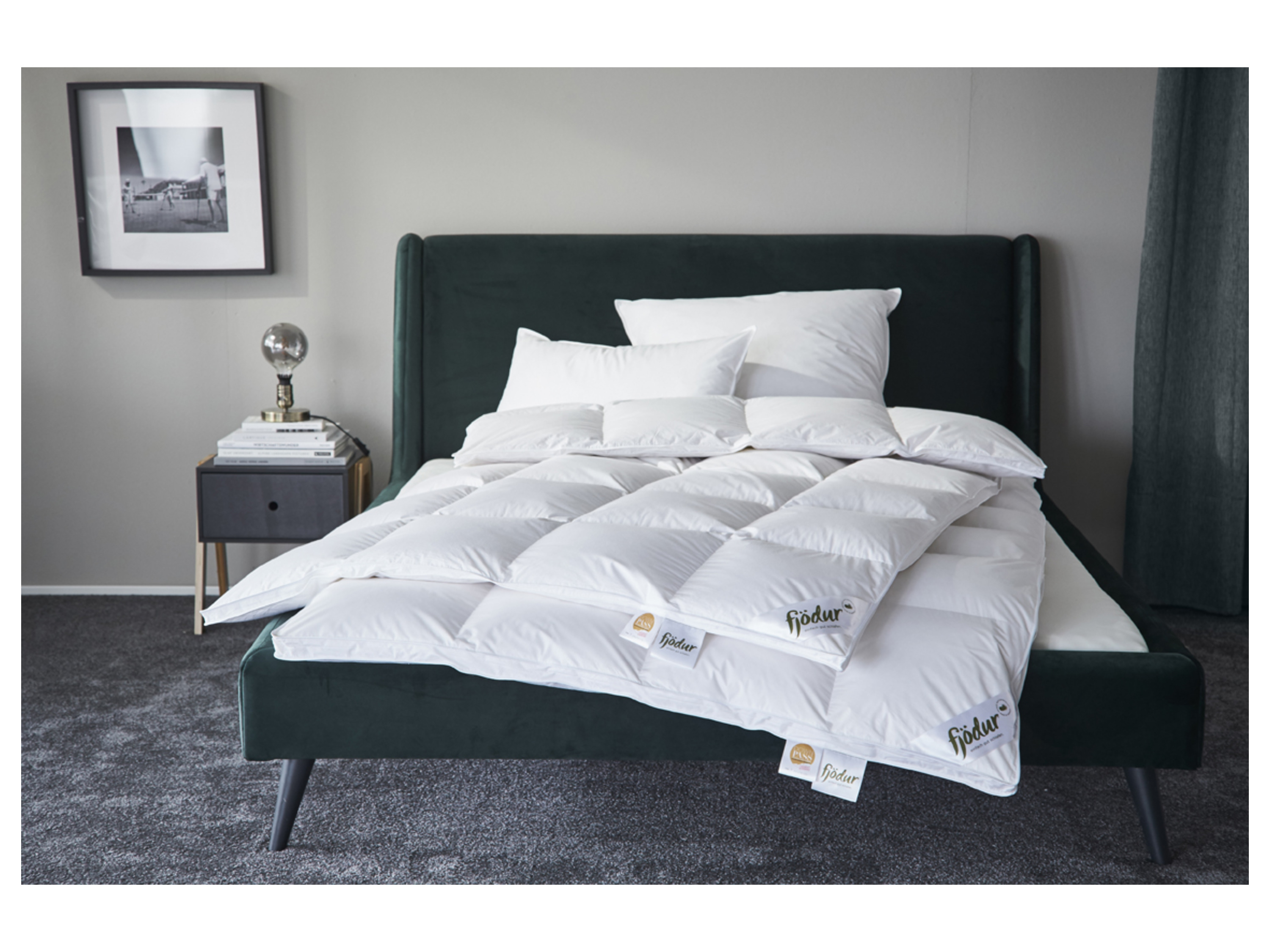 Fjödur Couette à cassettes en duvet d'oie