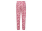 Un pantalon de survêtement rose à imprimé tie-dye.