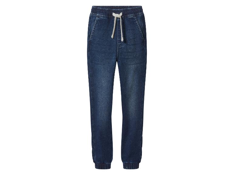Jean jogger enfant en denim avec taille élastique et cordon de serrage