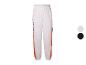Pantalon de survêtement blanc avec bandes orange et noires