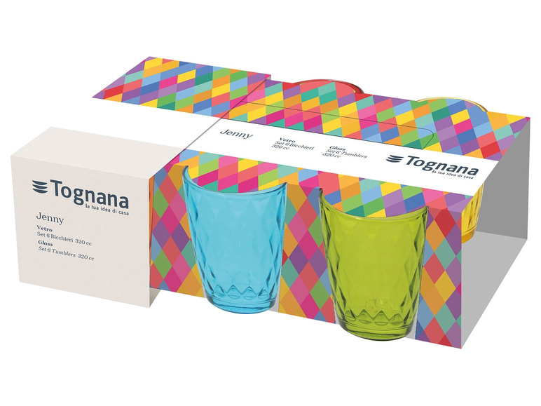 Aller en mode plein écran : Tognana Set de verres colorés, 320ml - Image 2