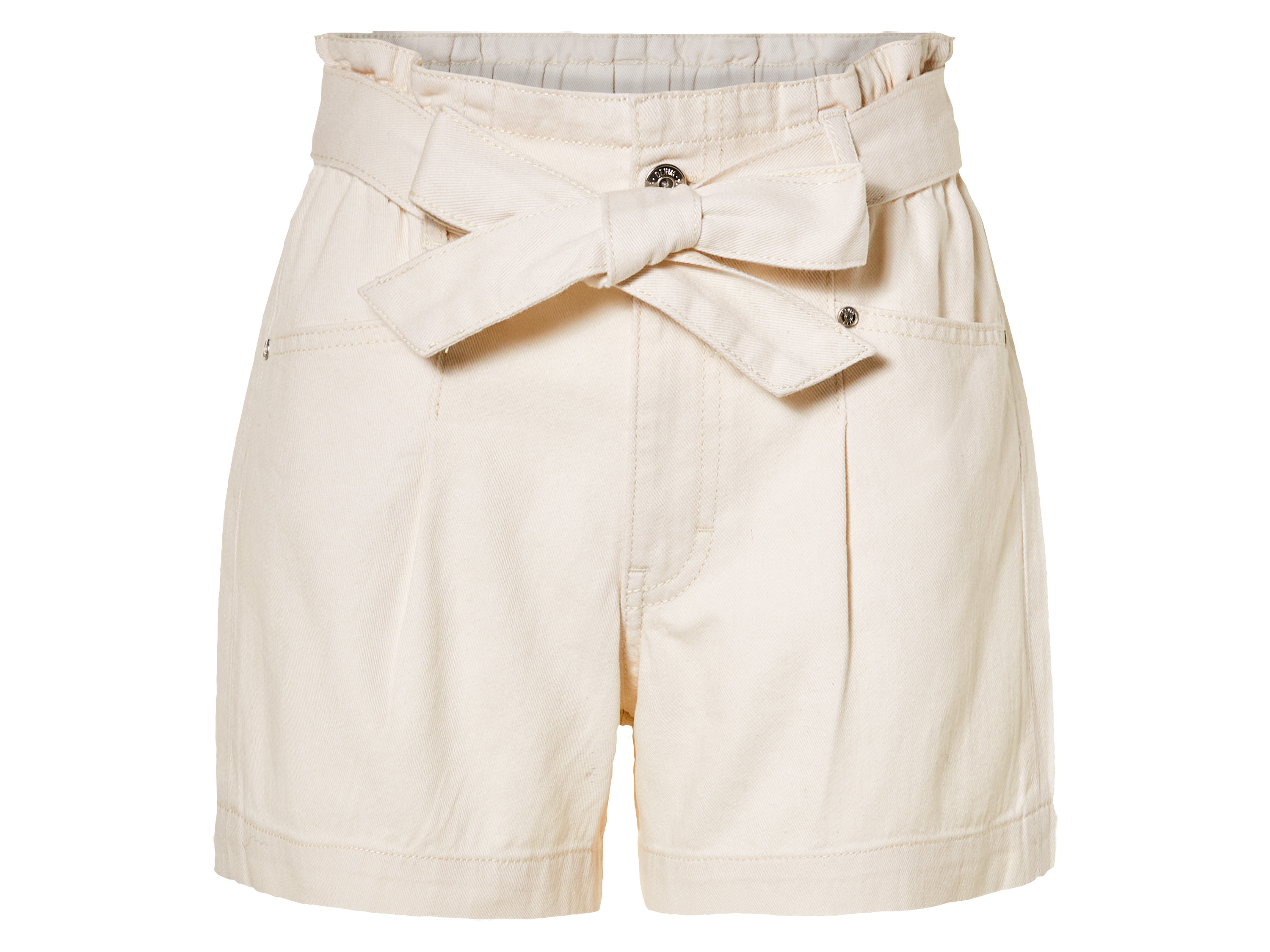 esmara® Short en jean paperbag femme (crème)