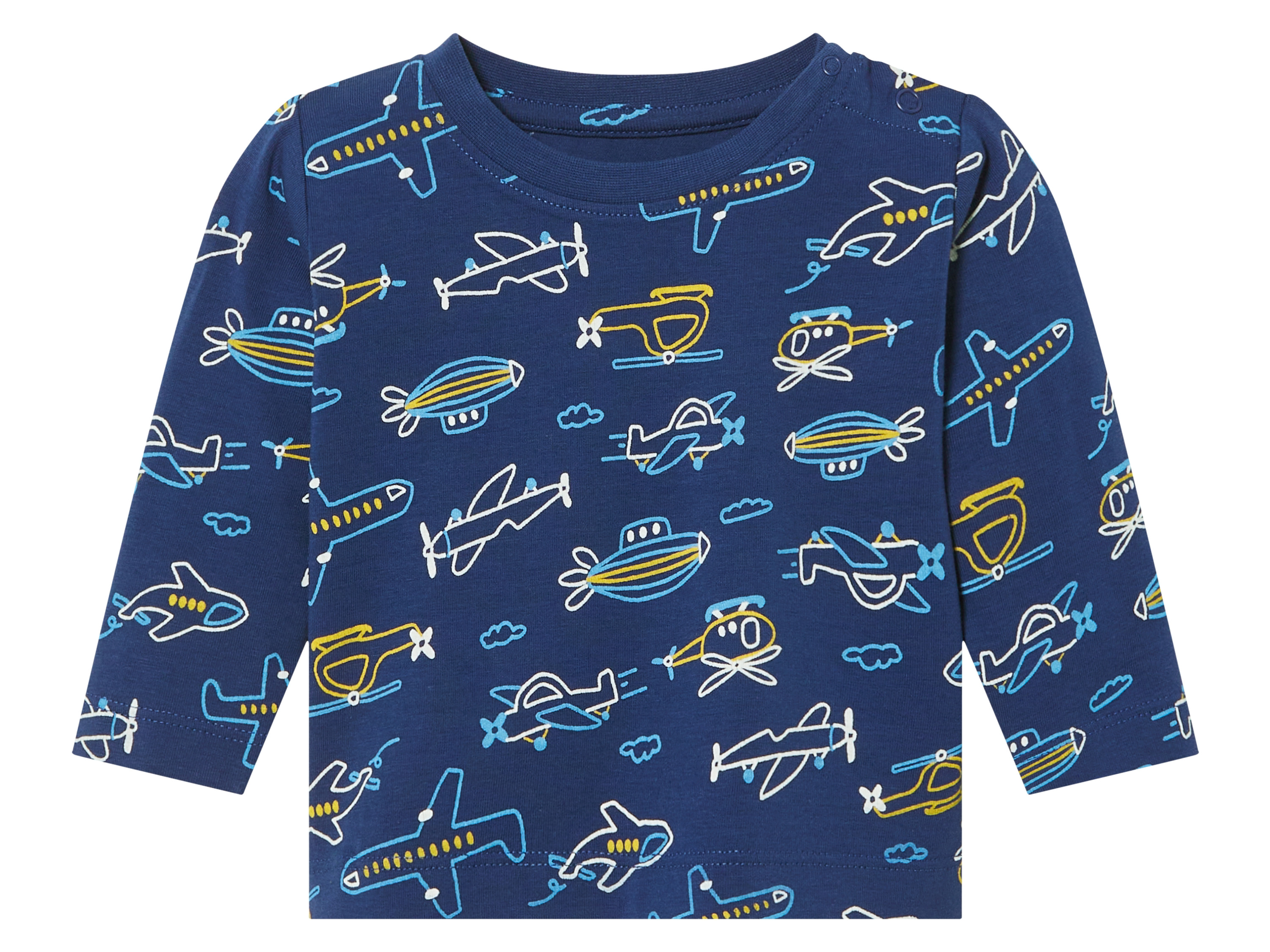 lupilu® T-shirt manches longues bébé (bleu foncé, 0-2 mois)