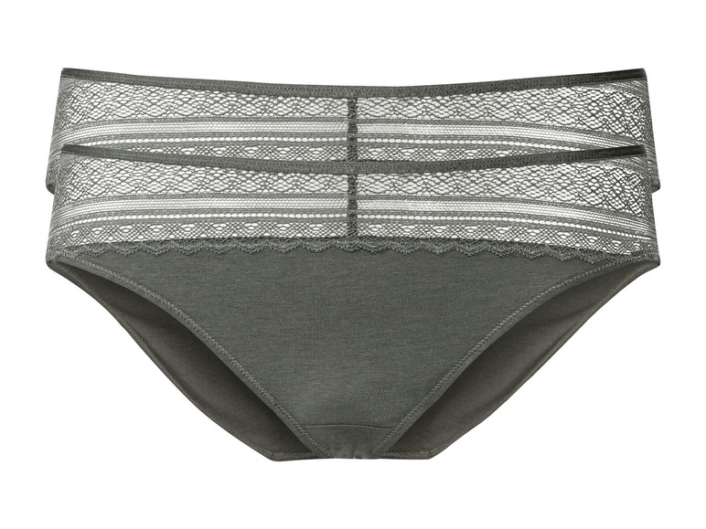 Aller en mode plein écran : Lot de 2 culottes à dentelle femme - Image 2