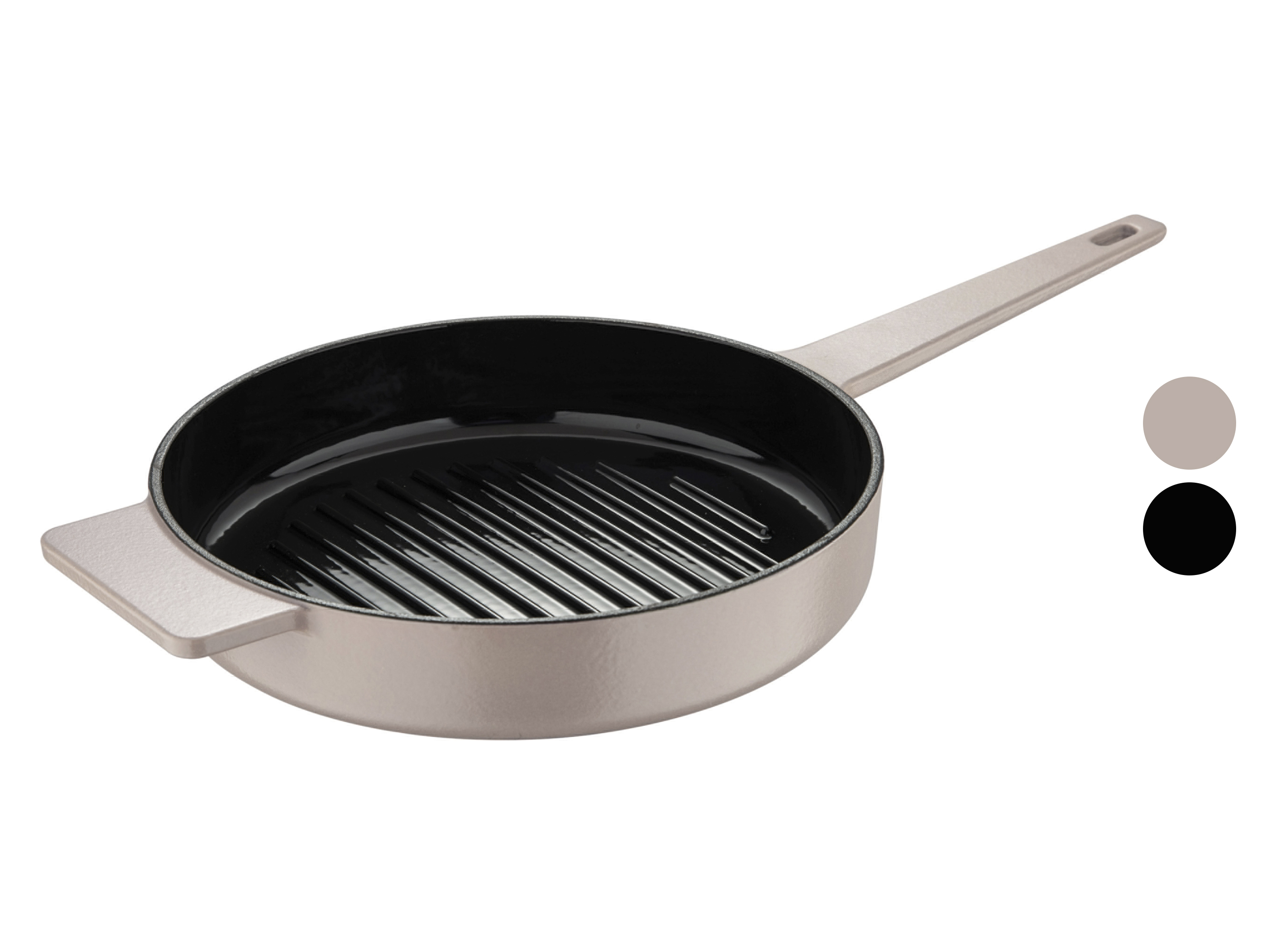 Masterpro  Poêle à griller en fonte, 25 cm