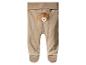 Leggings bébé beige avec un adorable motif d'ours.
