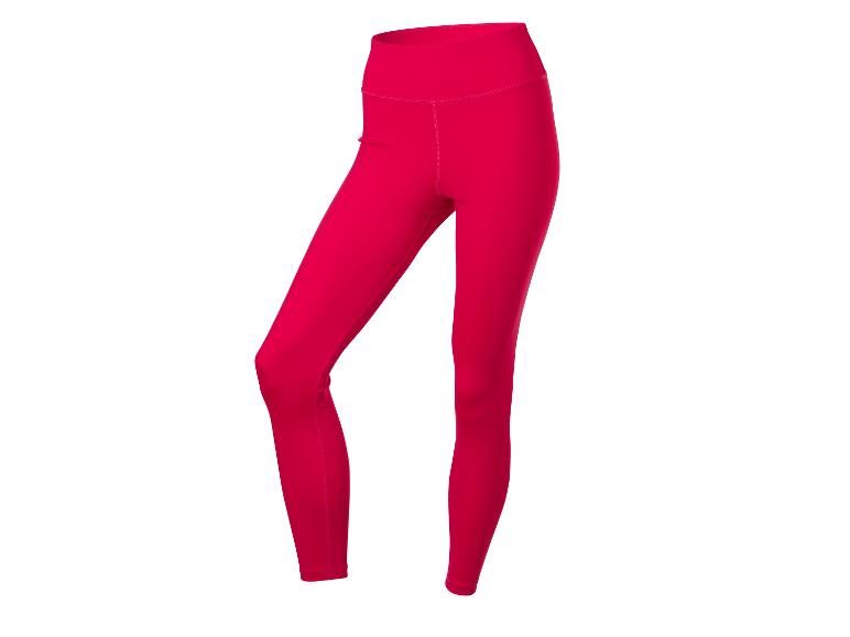 Legging de sport rouge taille haute pour femme