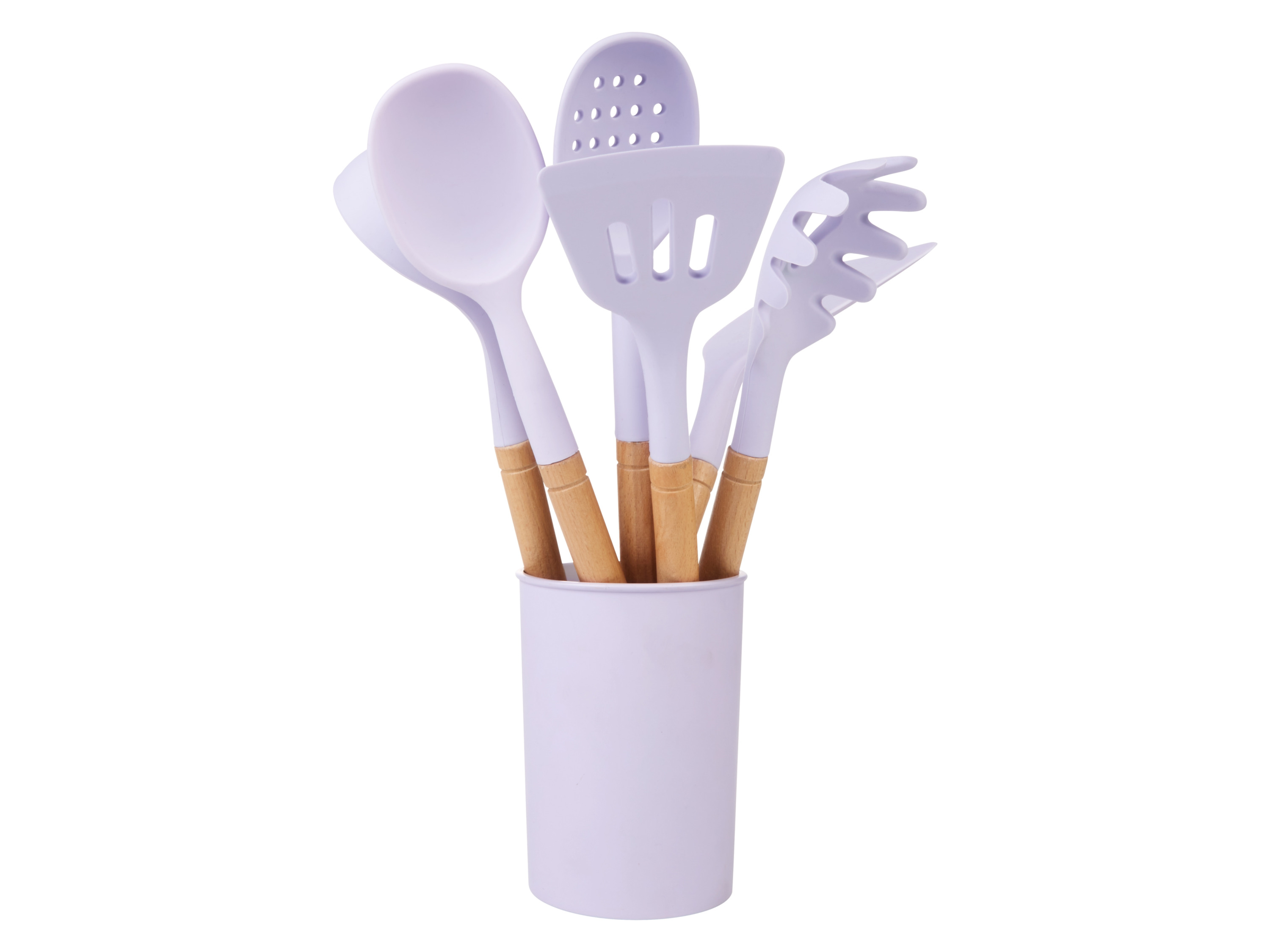 LIVARNO home Set d'ustensiles de cuisine, 7 pièces (violet)