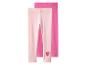 Deux leggings pour filles, un rose clair avec une découpe en forme de cœur et un rose foncé