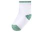 Chaussette blanche avec talon, pointe et bord-côte verts