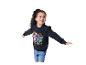 Sweat-shirt noir à motif Stitch pour enfant.