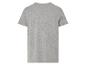 T-shirt gris à manches courtes.
