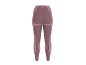 Legging de sport rose foncé avec empiècements texturés et logo à la taille.