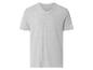 T-shirt gris clair à col en V pour homme