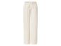 Pantalon de jogging beige à jambes larges avec cordon de serrage à la taille.