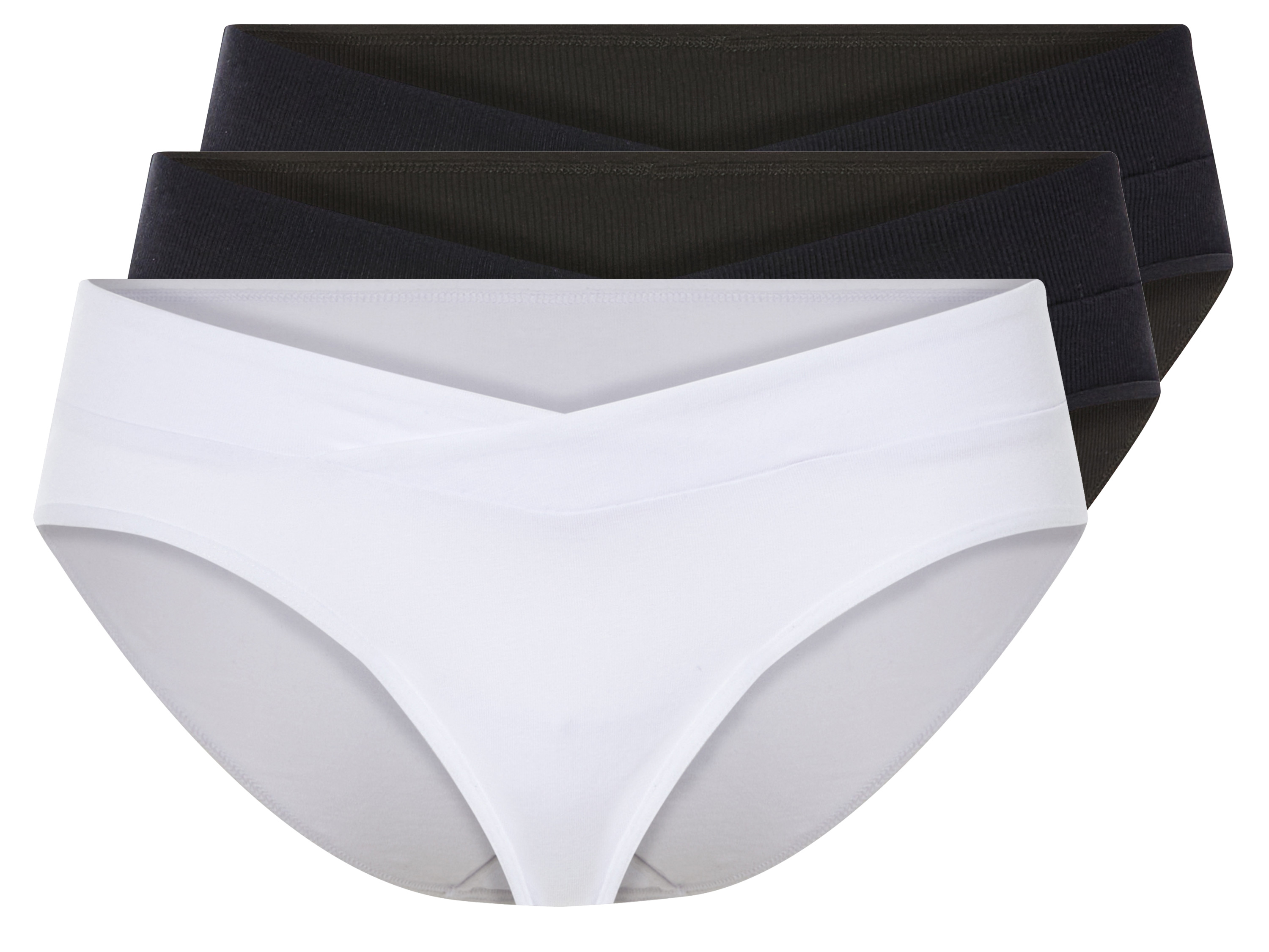 esmara® Lot de 3 culottes femme (noir/blanc, S(34/36))