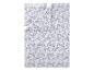 Parure de lit avec housse de couette et taie d'oreiller à motif floral gris sur blanc