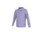 T-shirt à col roulé à manches longues violet clair avec deux étoiles en bas à droite.