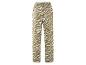 Pantalon large à motif zèbre, couleur kaki.