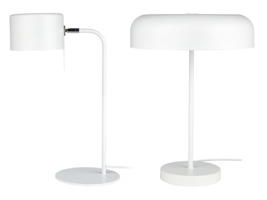 LIVARNO home Lampe de table, 1 ou 2 ampoules, blanc mat